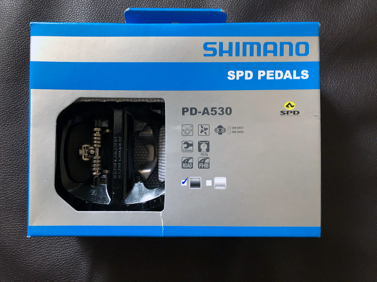 片面SPDペダル「SHIMANO PD-A530」とビンディングシューズ「SHIMANO 