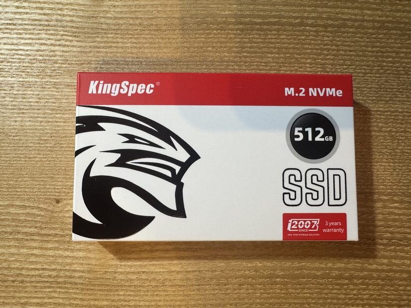 KingSpec XG7000 512GBの外箱